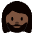 Woman Dark Skin Tone Beard Emoji from Twemoji Set