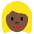 Woman Dark Skin Tone Blond Hair Emoji from Twemoji Set