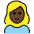 Woman Dark Skin Tone Blond Hair Emoji from OpenMoji Set