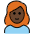 Woman Dark Skin Tone Red Hair Emoji from OpenMoji Set