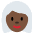 Woman Dark Skin Tone White Hair Emoji from Twemoji Set