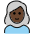 Woman Dark Skin Tone White Hair Emoji from OpenMoji Set