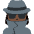 Woman Detective Dark Skin Tone Emoji from Twemoji Set