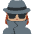 Woman Detective Medium Skin Tone Emoji from Twemoji Set