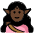 Woman Elf Dark Skin Tone Emoji from OpenMoji Set