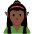 Woman Elf Dark Skin Tone Emoji from Twemoji Set
