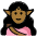 Woman Elf Medium Dark Skin Tone Emoji from OpenMoji Set