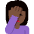Woman Facepalming Dark Skin Tone Emoji from Twemoji Set