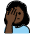Woman Facepalming Dark Skin Tone Emoji from OpenMoji Set