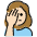 Woman Facepalming Light Skin Tone Emoji from OpenMoji Set