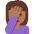 Woman Facepalming Medium Dark Skin Tone Emoji from Twemoji Set