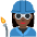 Woman Factory Worker Dark Skin Tone Emoji from Twemoji Set