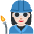 Woman Factory Worker Light Skin Tone Emoji from Twemoji Set