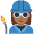 Woman Factory Worker Medium Dark Skin Tone Emoji from Twemoji Set