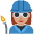 Woman Factory Worker Medium Skin Tone Emoji from Twemoji Set