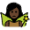 Woman Fairy Dark Skin Tone Emoji from OpenMoji Set