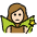 Woman Fairy Light Skin Tone Emoji from OpenMoji Set