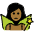 Woman Fairy Medium Dark Skin Tone Emoji from OpenMoji Set