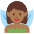 Woman Fairy Medium Dark Skin Tone Emoji from Twemoji Set