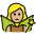 Woman Fairy Medium Light Skin Tone Emoji from OpenMoji Set