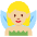 Woman Fairy Medium Light Skin Tone Emoji from Twemoji Set