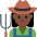 Woman Farmer Dark Skin Tone Emoji from Twemoji Set