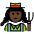 Woman Farmer Dark Skin Tone Emoji from OpenMoji Set