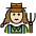Woman Farmer Light Skin Tone Emoji from OpenMoji Set