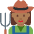 Woman Farmer Medium Dark Skin Tone Emoji from Twemoji Set