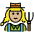 Woman Farmer Medium Light Skin Tone Emoji from OpenMoji Set