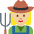 Woman Farmer Medium Light Skin Tone Emoji from Twemoji Set