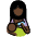 Woman Feeding Baby Dark Skin Tone Emoji from OpenMoji Set
