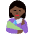 Woman Feeding Baby Dark Skin Tone Emoji from Twemoji Set