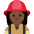 Woman Firefighter Dark Skin Tone Emoji from Twemoji Set