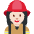 Woman Firefighter Light Skin Tone Emoji from Twemoji Set