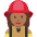 Woman Firefighter Medium Dark Skin Tone Emoji from Twemoji Set
