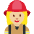 Woman Firefighter Medium Light Skin Tone Emoji from Twemoji Set