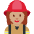 Woman Firefighter Medium Skin Tone Emoji from Twemoji Set
