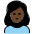 Woman Frowning Dark Skin Tone Emoji from OpenMoji Set