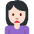 Woman Frowning Light Skin Tone Emoji from Twemoji Set