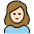 Woman Frowning Light Skin Tone Emoji from OpenMoji Set