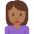 Woman Frowning Medium Dark Skin Tone Emoji from Twemoji Set
