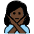 Woman Gesturing No Dark Skin Tone Emoji from OpenMoji Set