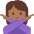 Woman Gesturing No Medium Dark Skin Tone Emoji from Twemoji Set