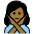 Woman Gesturing No Medium Dark Skin Tone Emoji from OpenMoji Set