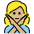 Woman Gesturing No Medium Light Skin Tone Emoji from OpenMoji Set