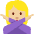 Woman Gesturing No Medium Light Skin Tone Emoji from Twemoji Set