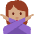Woman Gesturing No Medium Skin Tone Emoji from Twemoji Set