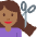 Woman Getting Haircut Medium Dark Skin Tone Emoji from Twemoji Set