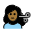Woman Getting Haircut Medium Dark Skin Tone Emoji from OpenMoji Set